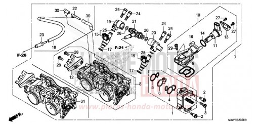 THROTTLE BODY CBR500RAG de 2016